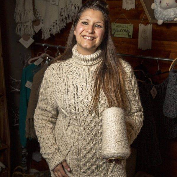 Maglione Irlandese 100% pura lana di Alpaca prima scelta